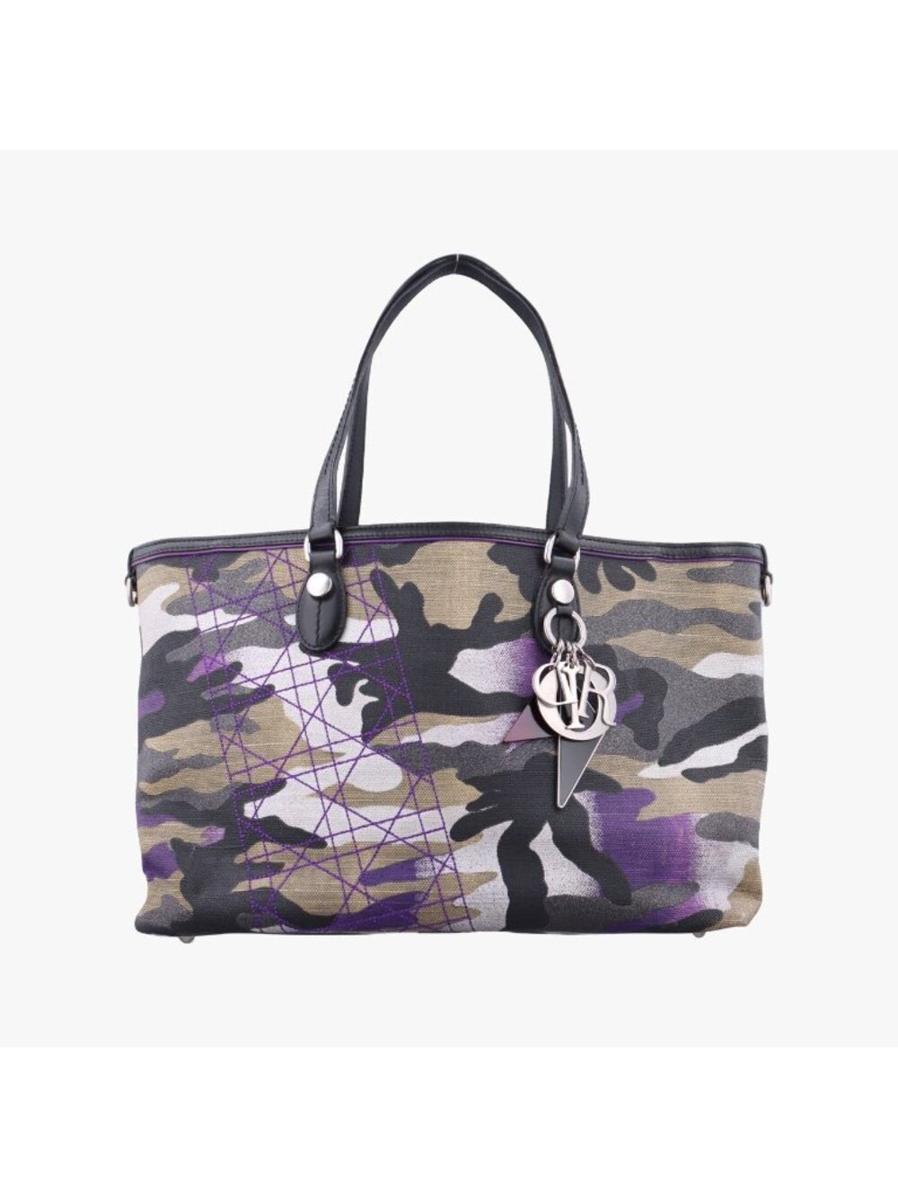 Dior Camouflage Print Bowler Multicolor Canvas